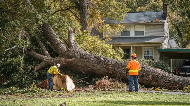 24/7 emergency tree service crew responding to storm damage and fallen trees in Johnson City, TN